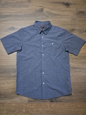 Mountain Hardwear Men's Short Sleeve Button-Up Shirt - Blue